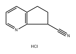 5H-Cyclopenta[b]pyridine-7-carbonitrile, 6,7-dihydro-, hydrochloride (1:1) Struktur