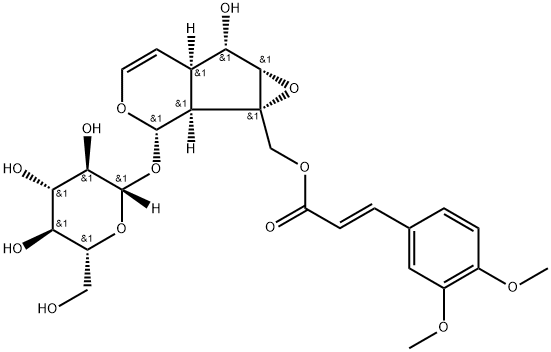 10-O-[(E)-3,4-Dimethoxycinnamoyl]-catalpol Struktur