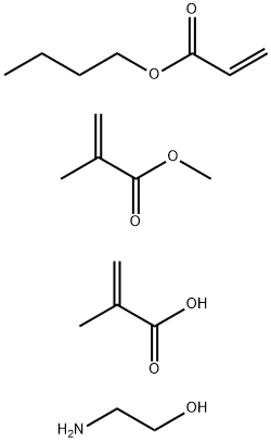 2-Propenoic acid, 2-methyl-, polymer with butyl 2-propenoate and methyl 2-methyl-2-propenoate, monoethanolamine salt Struktur