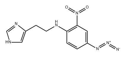 4(5)-(2-(4-azido-2-nitroanilino)ethyl)imidazole Struktur