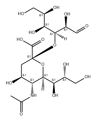 N-acetylneuraminyl-(2-3)-galactose Struktur