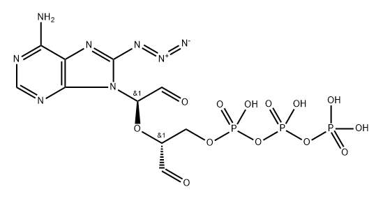 8-azidoadenosine-5'-triphosphate 2',3'-dialdehyde Struktur