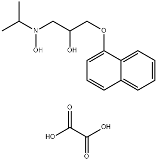 2-Propanol, 1-[hydroxy(1-methylethyl)amino]-3-(1-naphthalenyloxy)-, ethanedioate (2:1) (salt) (9CI) Struktur