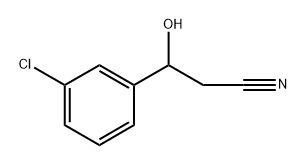 3-(3-chlorophenyl)-3-hydroxypropanenitrile Struktur