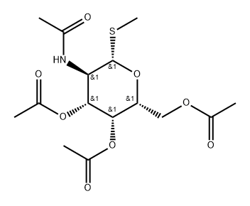 .beta.-D-Galactopyranoside, methyl 2-(acetylamino)-2-deoxy-1-thio-, 3,4,6-triacetate Struktur