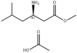 Hexanoic acid, 3-amino-5-methyl-, methyl ester, (3R)-, acetate (1:1) Struktur