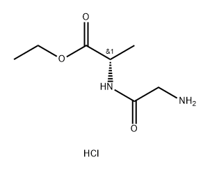 L-Alanine, glycyl-, ethyl ester, hydrochloride (1:1) Struktur