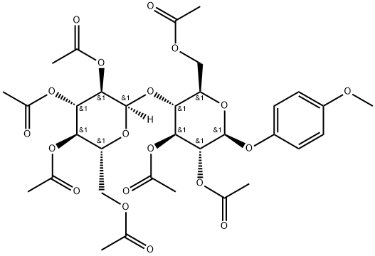 4-Methoxyphenyl 2,3,6,2',3',4',6'-hepta-O-acetyl-beta-D-maltopyranoside, Min. 98% Struktur