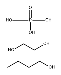 Phosphoric acid, mixed esters with Bu alc. and ethylene glycol Struktur