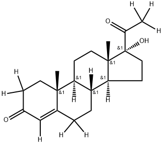 17α-Hydroxyprogesterone-D8 (2,2,4,6,6,21,21,21-D8) Struktur