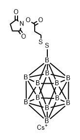 dicesium N-succinimidyl 3-(undecahydrododecaboranyldithio)propionate Struktur