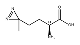 3H-Diazirine-3-butanoic acid, α-amino-3-methyl-, (αS)- Struktur