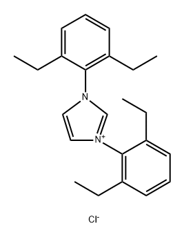 1H-Imidazolium, 1,3-bis(2,6-diethylphenyl)-, chloride (1:1) Struktur