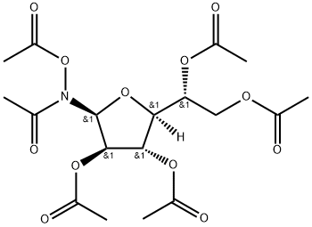 Acetamide, N-(acetyloxy)-N-2,3,5,6-tetra-O-acetyl-.alpha.-D-galactofuranosyl- Struktur