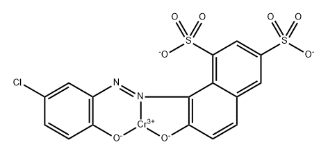 Chromate,[8-[(5-chloro-2-hydroxyphenyl)azo]-7-hydroxy-1,3-naphthalenedisulfonato(4-)]- Struktur