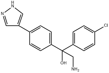 BenzeneMethanol, α-(aMinoMethyl)-α-(4-chlorophenyl)-4-(1H-pyrazol-4-yl)- Struktur