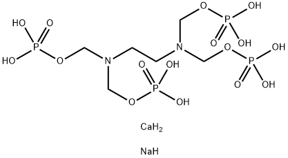 2-Oxa-4,7-diaza-1-phosphaoctan-8-ol, 1,1-dihydroxy-4,7-bis(phosphonooxy)methyl-, 8-(dihydrogen phosphate), 1-oxide, calcium sodium salt (2:5:6) Struktur