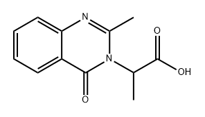 2-(2-Methyl-4-oxo-3,4-dihydroquinazolin-3-yl)propanoic Acid Struktur