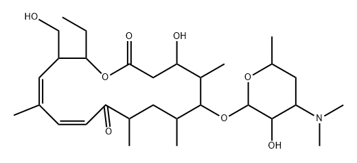 19-deformyl-5-O-desosaminyl tylonide Struktur