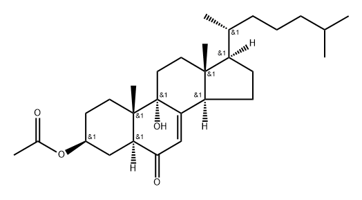 3β-Acetyloxy-9-hydroxy-5α-cholest-7-en-6-one Struktur