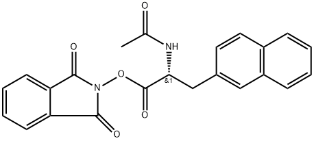 2-Naphthalenepropanoic acid, α-(acetylamino)-, 1,3-dihydro-1,3-dioxo-2H-isoindol-2-yl ester, (αR)- Struktur