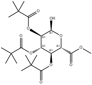 α-D-Glucopyranuronic acid, methyl ester, 2,3,4-tris(2,2-dimethylpropanoate) Struktur