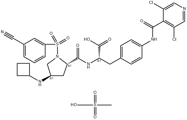 MK-0668 mesylate Struktur