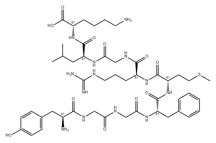 enkephalin-Met, Arg(6)-Gly(7)-Leu(8)-Lys(9)- Struktur