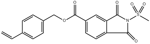 2,3-dihydro-2-(methylsulfonyl)-1,3-dioxo-1H-Isoindole-5-carboxylic acid-(4-ethenylphenyl)methyl ester Struktur