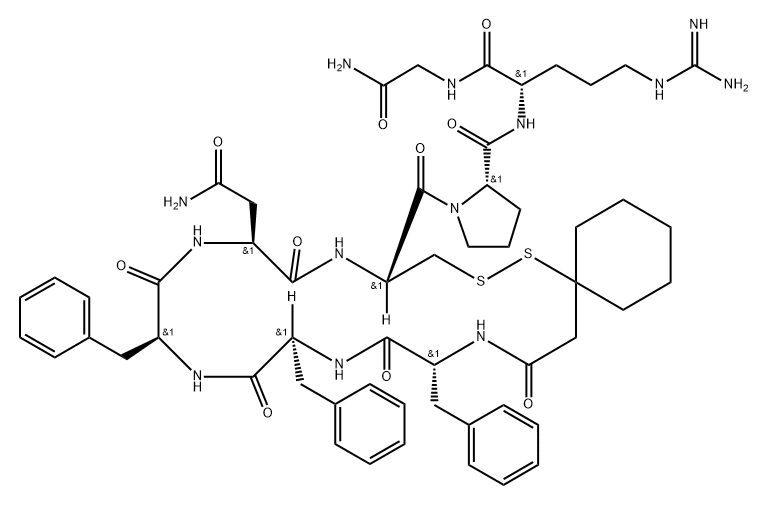 argipressin, d(CH2)5-Phe(2,4)- Struktur