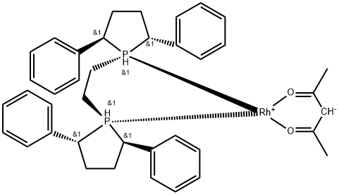 (R,R)-Ph-BPE-Rh(acac) Struktur