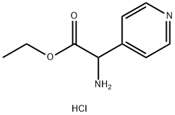 4-Pyridineacetic acid, α-amino-, ethyl ester, hydrochloride (1:1) Struktur