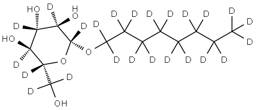 OCTYL GLUCOSIDE-DEUTERATED Struktur