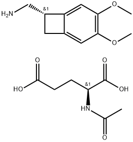 (1S)-4,5-dimethoxy-1-(aminomethyl)-benzocyclobutane N-acetyl-L-glutamate Structure