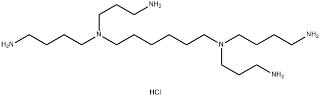 1,6-Hexanediamine, N1,N6-bis(4-aminobutyl)-N1,N6-bis(3-aminopropyl)-, hydrochloride (1:6) Struktur