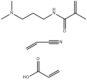 2-Propenoic acid, polymer with N-[3-(dimethylamino)propyl]-2-methyl-2- propenamide and 2-propenenitrile, ammonium salt Struktur