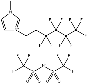 1-(1H,1H,2H,2H-PERFLUOROHEXYL)-3-METHYL-IMIDAZOLIUM BIS(TRIFLUOROMETHYLSULFONYL)IMIDE Struktur