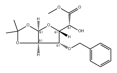 β-L-Idofuranuronic acid, 1,2-O-(1-Methylethylidene)-3-O-(phenylMethyl)-, Methyl ester Struktur