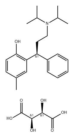 Tolterodine S-Enantiomer (15 mg) ((S)-2-[3-(Diisopropylamino)-1-phenylpropyl]-4-methylphenol tartrate) Struktur