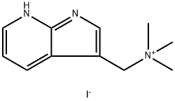 1H-Pyrrolo[2,3-b]pyridine-3-methanaminium, N,N,N-trimethyl-, iodide (1:1) Struktur