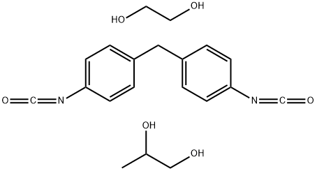 1,2-Propanediol, polymer with 1,2-ethanediol and 1,1-methylenebis4-isocyanatobenzene Struktur