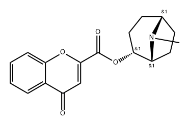 [1R,5S,(+)]-Tropane-2α-yl=4-oxo-4H-1-benzopyran-2-carboxylate Struktur