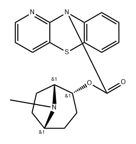 [1R,5S,(+)]-Tropane-2α-yl=10H-pyrido[3,2-b][1,4]benzothiazine-10-carboxylate Struktur