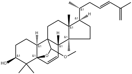 19-Norlanosta-6,23,25-triene-9-carboxaldehyde, 3,5-dihydroxy-, cyclic 9,5-(methyl acetal), (3β,5β,9β,10α,23E)- (9CI) Struktur