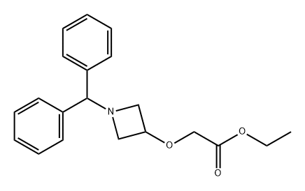 Acetic acid, 2-[[1-(diphenylmethyl)-3-azetidinyl]oxy]-, ethyl ester Struktur