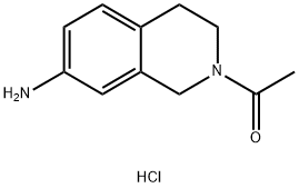 Ethanone, 1-(7-amino-3,4-dihydro-2(1H)-isoquinolinyl)-, hydrochloride (1:1) Struktur