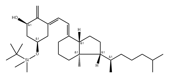 9,10-Secocholesta-5,7,10(19)-trien-1-ol, 3-[[(1,1-dimethylethyl)dimethylsilyl]oxy]-, (1β,3β,5E,7E)- (9CI) Struktur