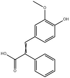 Benzeneacetic acid, α-[(4-hydroxy-3-methoxyphenyl)methylene]- Struktur