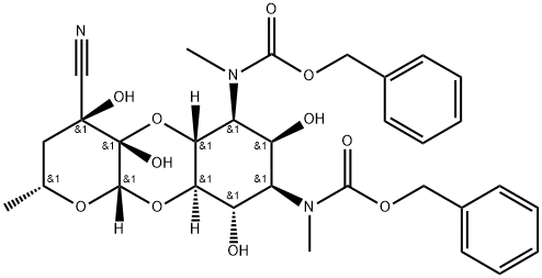 N,N'-dibenzyloxycarbonyl-3'-spectinomycin cyanohydrin Struktur