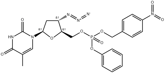 5'-Thymidylic acid, 3'-azido-3'-deoxy-, (4-nitrophenyl)methyl phenyl ester (9CI)